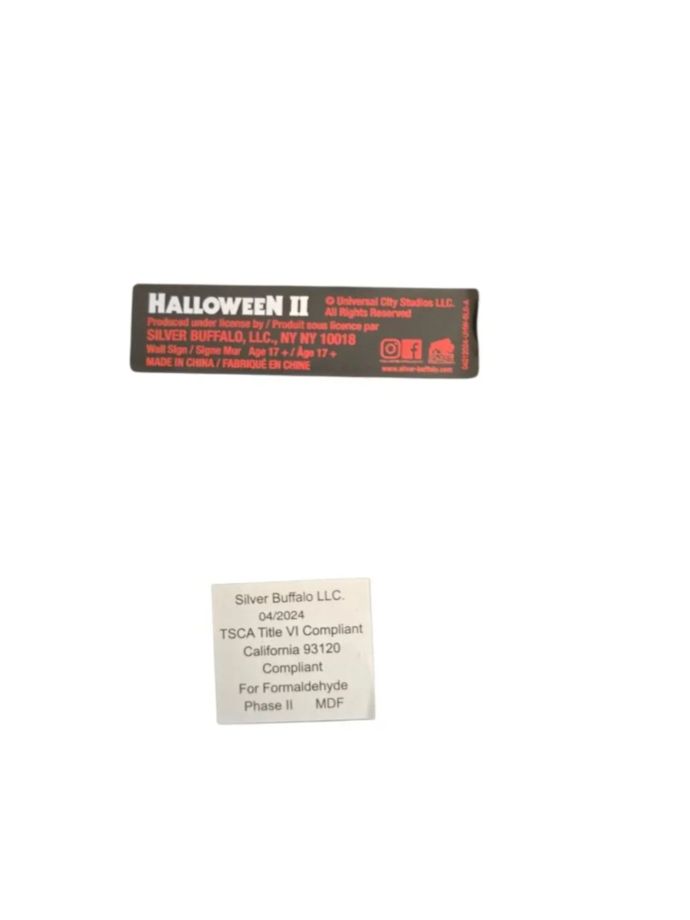 Halloween Horror Decor Bundle Michael Myers & Friday The 13th Block Signs 2 Pc
